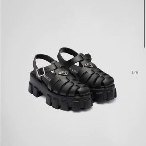 Prada fisherman foam rubber sandal black 38 8
